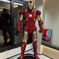 Sculpture de robot en acier MK50 grandeur nature avec éclairage LED, figurine de personnage de film en résine et acier, taille réelle