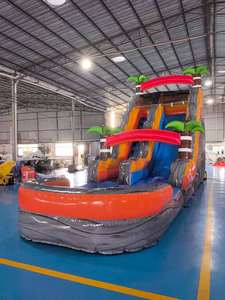 Toboggan aquatique gonflable de qualité commerciale de 18 pieds de haut, piscine en PVC/vinyle de qualité supérieure, <span class=keywords><strong>château</strong></span> pour les aventures en plein air, utilisation à domicile ou à l'école - Product Image 2