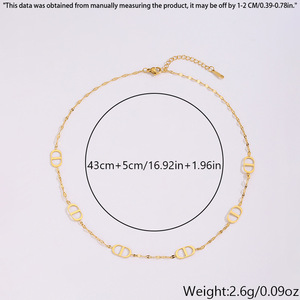 Collar de Acero Inoxidable con Colgante de Hocico de Cerdo Moderno, Collar de Clavícula Antideslustre, Joyería Geométrica para Mujer - Product Image 6
