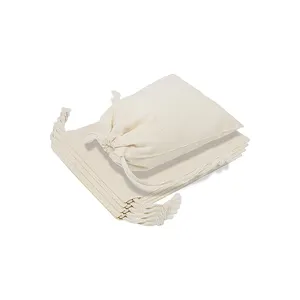 Reusable Produce Bags Cotton Dust Bags 5oz Bags Muslin with Drawstrings for Shopping & Storage