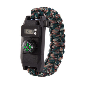 Montre électronique fonctionnelle en plastique, corde de survie, boussole, aventure en pleine nature, bracelet de survie en paracorde - Product Image 6