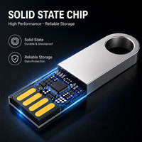 Venta al por Mayor de Memorias USB 3.0 Personalizadas de 8GB 16GB 32GB 64GB, Mini Pendrive Metálico para Regalo o Uso Personal y de Oficina