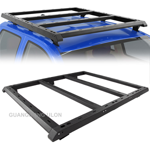 Precio de fábrica ULON 4X4 portaequipajes de acero todoterreno con barra transversal para camioneta portaequipajes de techo negro para Toyota Tacoma 2005 + - Product Image 1