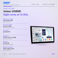 Pemutar DVD Mobil Universal KSOY, Audio Mobil Android, Stereo Mobil, Radio Mobil Android, Pemutar Android untuk Mobil