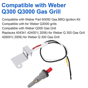 Kit de remplacement d'allumage à bouton-poussoir pour barbecue à gaz <span class=keywords><strong>Weber</strong></span> <span class=keywords><strong>Q300</strong></span> Q3000, remplace 60092, avec faisceau de câbles et collecteur de gaz - Product Image 5