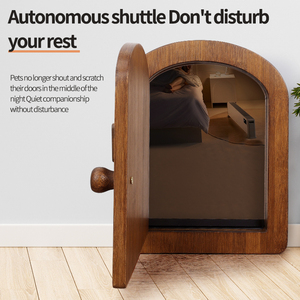 Vente en gros en usine de logo personnalisé <span class=keywords><strong>Patio</strong></span> en bois <span class=keywords><strong>porte</strong></span> coulissante pour animaux de compagnie <span class=keywords><strong>porte</strong></span> à rabat pour chat - Product Image 6