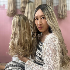 Parrucche di Alta Qualità XF con Top in Pizzo, <span class=keywords><strong>Colore</strong></span> <span class=keywords><strong>Biondo</strong></span> <span class=keywords><strong>Platino</strong></span>, 100% Capelli Europei - Product Image 2