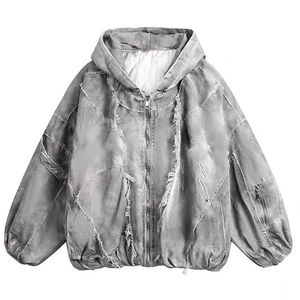 Men's 100% cotton Custom drop shoulder Hoodies oversized pullover streetwear High Quality distressed Men's Hoodies - Product Image 1