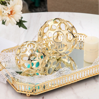 Décoration d'intérieur moderne de luxe, ornements en métal doré creux, style Art Déco, pour anniversaire, baptême, accessoires de décoration intérieure