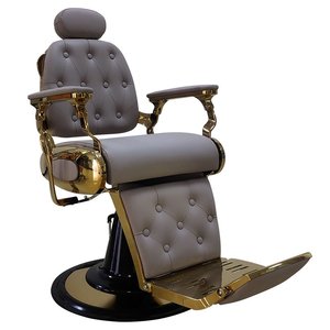 Sillón de Barbería de Cuero de Segunda Mano, Plegable, Reclinable, Ergonómico y Duradero <span class=keywords><strong>para</strong></span> Uso en Hoteles y Barberías - Product Image 4