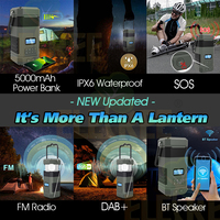 Eletree Outdoor Wasserdichte Handkurbel SOS Dynamo Radio Solar Lampe Wiederaufladbare LED Campinglaterne Mit Powerbank