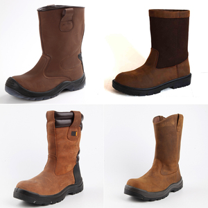 Bottes de sécurité en cuir véritable Gaomi Eyang, antidérapantes, résistantes à l'huile, à tube long, style cowboy, toutes <span class=keywords><strong>saisons</strong></span> - Product Image 3