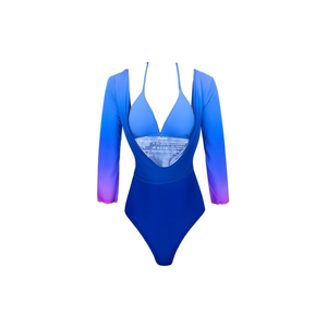 Costume da bagno intero taglie forti con controllo pancia, monokini sexy e coprente per la spiaggia, taglie 46 48 50 52 54 56 58 60, Blu Royal - Product Image 2