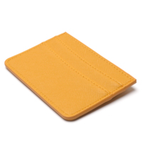 Dompet Kartu Kulit PU Logo Kustom Grosir, 5 Slot, Warna Cerah, Porte Cartes Remaja
