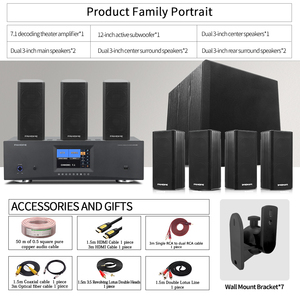7.1DTS Mini Satellite Home Theater Sound <strong>System</strong> BT HD Digital Decoding Amplifier Surround Combined <strong>Speaker</strong> <strong>System</strong> - Product Image 2