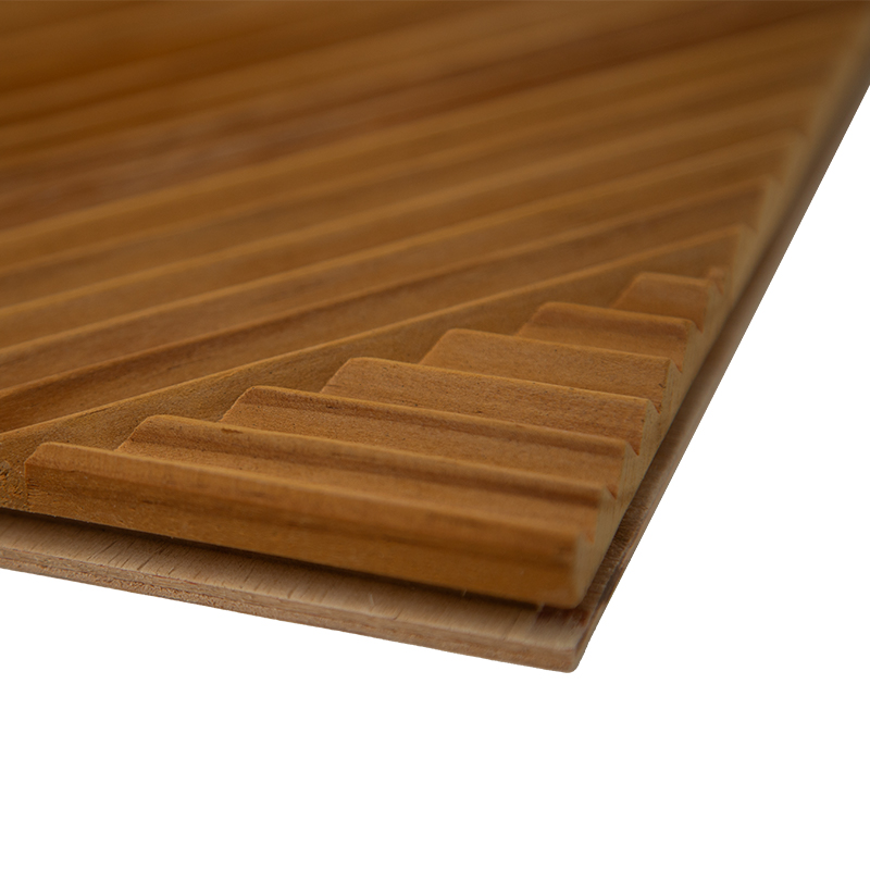 MUMU Eco-Friendly Dark Color Pine Wood Knot-Free Anti-Static Puzzle Wall Panels Graphic Design for Residential Use