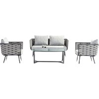 Ensemble de jardin moderne minimaliste, canapé d'extérieur, table basse, combinaison pour villa, cour, rotin, mobile, amovible, lavable