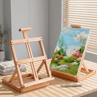 Chevalet de table robuste MEEDEN en bois de hêtre massif, réglable, pour artistes, modèle AFE-6068-YM