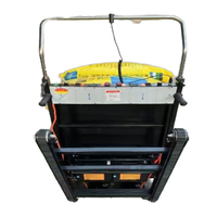 Carretilla Eléctrica Escaladora con Capacidad de Carga de 600 kg, Plataforma de Acero, Plegable, Portátil, con Múltiples Ruedas, Herramientas de Almacenamiento
