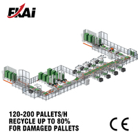 Ligne de tri, réparation et recyclage automatique de palettes FENGKAI SF5000, récupération de 60 % des palettes endommagées, capteur de signalisation, économie de main-d'œuvre, CE ISO
