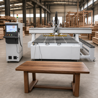 Routeur CNC pour le travail du bois ATC 4 axes, machine de découpe de portes en bois 1325, machine de sculpture sur bois 2030 rotative