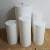 Socle Colonne en Acrylique Blanc Robuste sur Pied Personnalisé pour Magasin de Détail