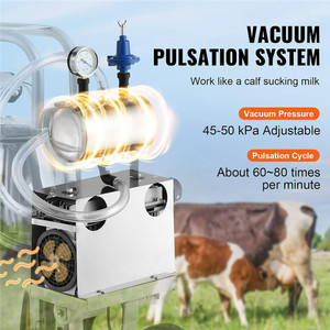 Ordeñadora Móvil con Ruedas, Eléctrica, Portátil, para Vacas y Cabras, con Recipiente de Acero Inoxidable - Product Image 5