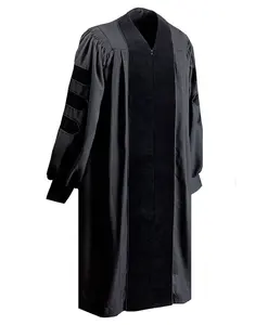 Black Doctorate Graduation Gown for PHD