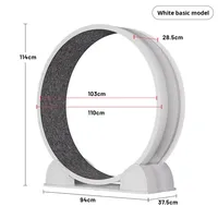 Roue de course pour chat minimaliste en ABS blanc/noir, grand diamètre, affichage numérique silencieux, vente directe d'usine
