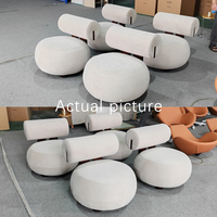 Fauteuil de Salon Design Nordique, Meuble Maison en Bois de Frêne, Fauteuil Moderne de Détente en Velours, Chaises de Canapé pour Hall d'Hôtel