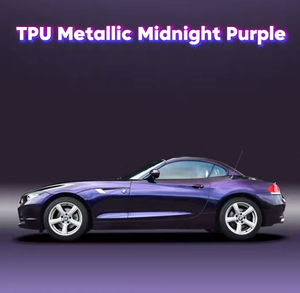 TPU <span class=keywords><strong>de</strong></span> 1.52 x 15 m, Antiarañazos, para Automóviles, Poliuretano Termoplástico, PPF, Autocurable, Morado Metálico, Morado Metálico <span class=keywords><strong>Medianoche</strong></span> - Product Image 1