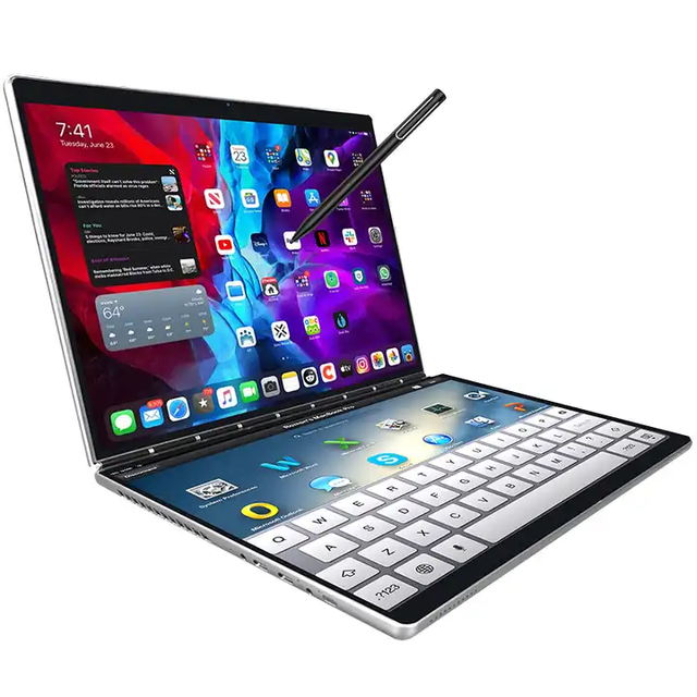 Touch Screen Laptop 2256*1504 Pixels IPS Win 10 Win 11 Slim Portable 13.5+13.5 Inch Dual Screen Laptop Computer for Business