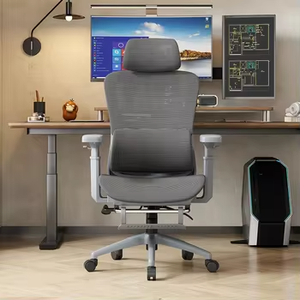 Chaise de bureau pivotante moderne, réglable en hauteur, en tissu maillé ergonomique, pour usage professionnel et commercial - Product Image 1