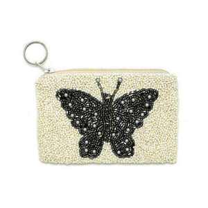 กระเป๋าใส่เหรียญทำมือจากอินเดีย ประดับลูกปัด ลายเรขาคณิต ปิดด้วยซิป - Product Image 4