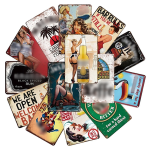 Plaque Métallique Vintage Rustique, Affiche Bière Personnalisée, Décoration Murale pour <span class=keywords><strong>Cave</strong></span> à Hommes, Bar, Pub, Club, Vente en Gros sur Mesure - Product Image 1