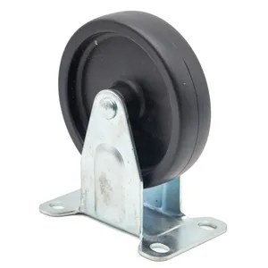 2023 HOT Product 3" 4" 5" Black Core Grey Surface Tpr Casters Universal Edge Brake Flat Caster Wheel