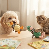 Jouet suspendu moderne en peluche de coton, mignon et couineur, en forme de canard de dessin animé, pour chats et chiens