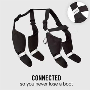 Bottes pour chien en polyester écologique - Leggings de sport imperméables et ajustables pour l'hiver, la neige, la pluie et la randonnée - Design moderne - Protection des pattes - Product Image 4