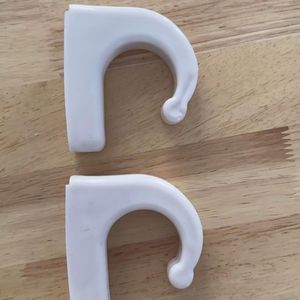 White <b>Plastic</b> Detachable <b>Hooks</b> For Nursing Bed Table Accessories Removable Hanger <b>Hook</b> - Product Image 1