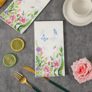 Floral Print Paper Napkins 330mm400mm Rectangle Disposable For Family Holiday Occasions - Product Image 2