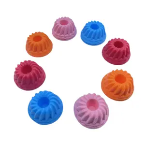 Silicone muffin cup creative household egg tart pudding jelly cake mold baking tool