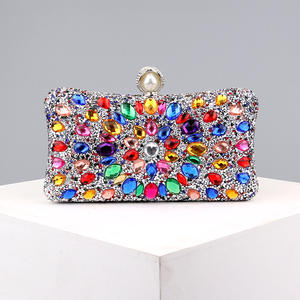Sac de luxe incrusté de diamants, robe de banquet à la mode pour femmes, sac de soirée pour dames, vente en gros - Product Image 1