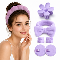 Ensemble de beauté spa, avec pince à cheveux, bracelet et poudre pour la tête, idéal pour les femmes et les jeunes filles, vente en gros de pinces à cheveux florales