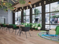 Plan d'aménagement intérieur moderne et simple pour bar à cocktails, design rétro de comptoir de restaurant, ensemble de mobilier de bar commercial, vente directe d'usine