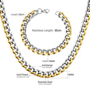 Asonsteel Stainless Steel Wheat Chain Necklace for Men Women Necklace <b>Bracelet</b> Chain <b>Set</b> - Product Image 5