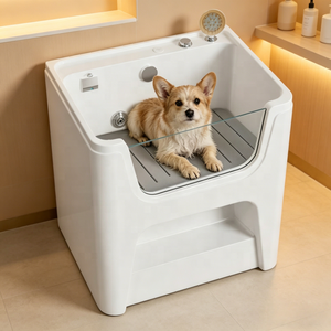 USMILEPET Station de toilettage professionnelle pour animaux de compagnie en acrylique, baignoire de massage, lavabo de luxe pour animaux, équipement de toilettage - Product Image 1
