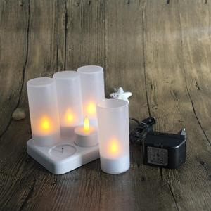 Plastic 12pcs /set Recharge <strong>Tealight</strong> LED Flameless <strong>Tealight</strong> with Holder - Product Image 3