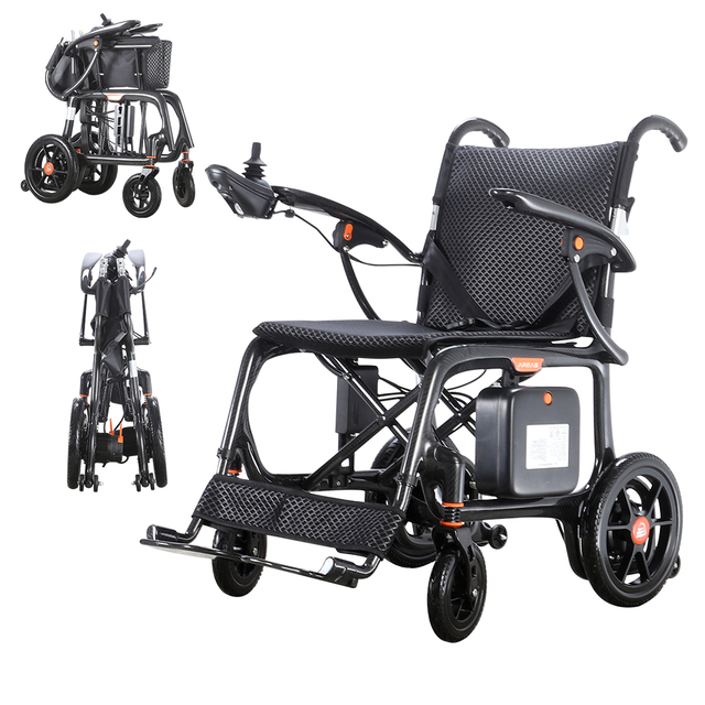 Carbon Fiber Foldable Folding Electric Wheelchair Lightweight Foldable Travel Electric Wheelchairs for the Disabled Electric
