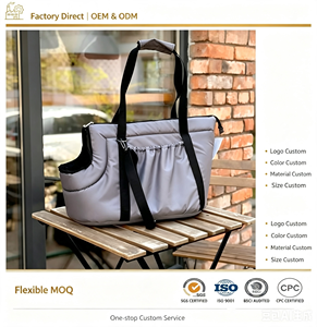 Transportín Plegable Portátil de Poliéster con Laterales Blandos y Parte Superior Abierta para Perros, para Uso en Exteriores, OEM/ODM, Tamaño Personalizado, Lavable y Transpirable - Product Image 1