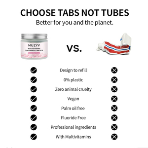 Tùy Chỉnh Chew Nước súc miệng Tab Chống Khoang Chiến Đấu Tarter Multivitamins Bong Bóng Kẹo Cao Su Kem Đánh Răng Máy Tính Bảng - Product Image 5